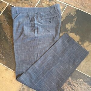 Men’s 30 x 30 Slim straight Dress Pants flat front INC subtle plaid pattern